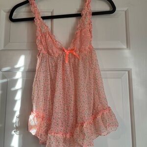 Victoria's Secret Multicolor Floral Camisole with Orange Accents